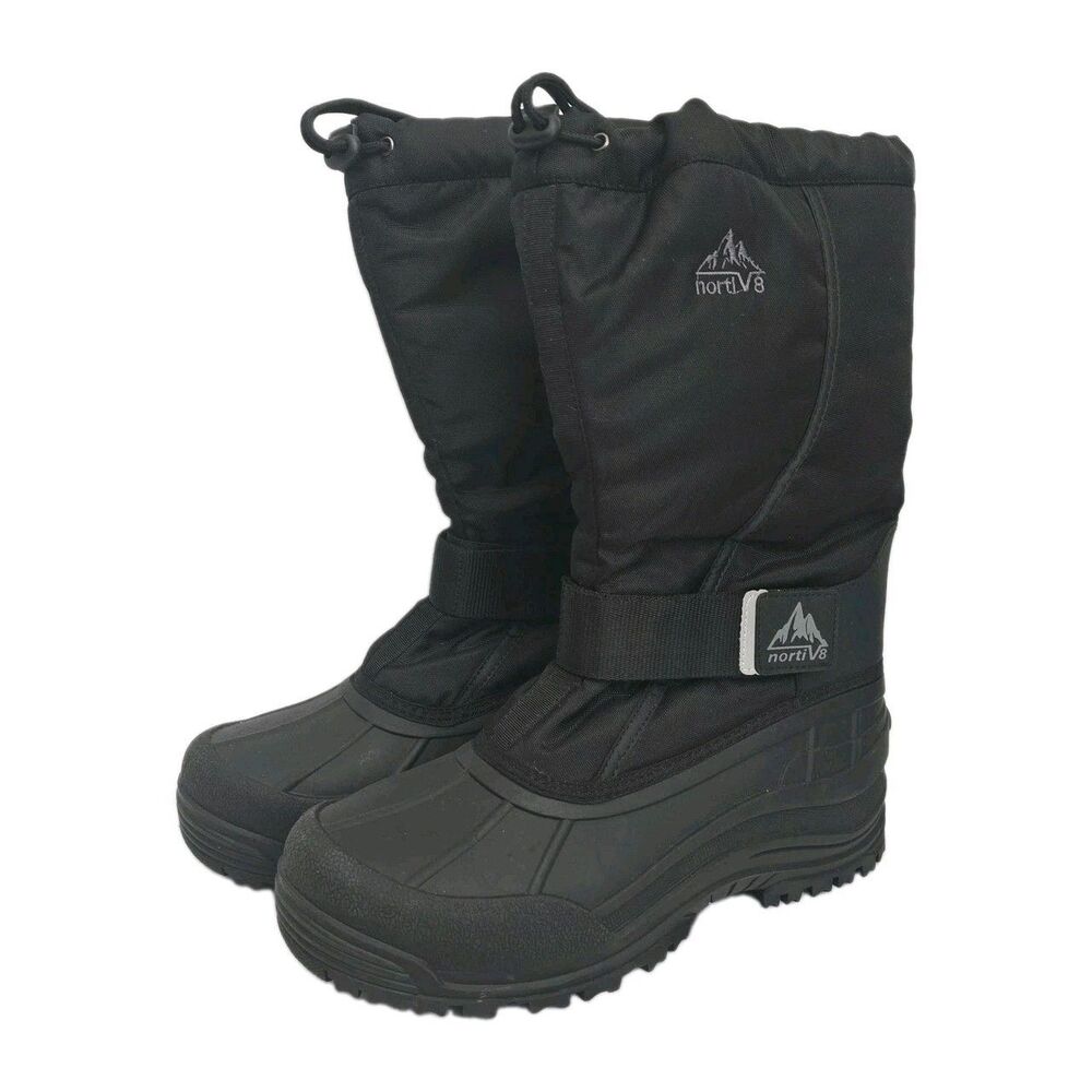 Nortive8 Men’s Black Insulated Rain & Snow Boots US Size 11 New